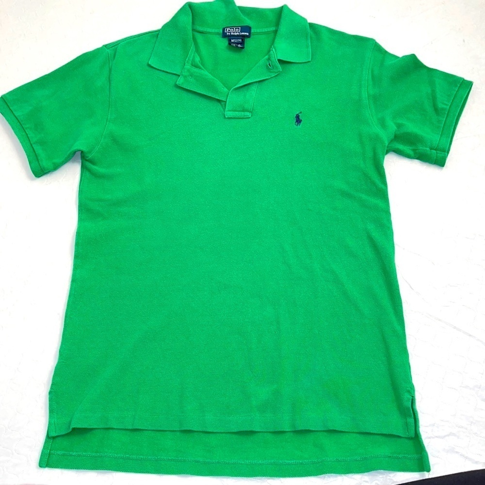 Polo Ralph Lauren green pique short sleeve polo 12/14
